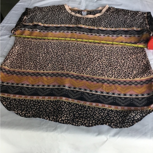 DEMOCRACY PULL OVER BOHO CHIC CAP SLEEVES BLOUSE SIZE  LARGE - Picture 6 of 6
